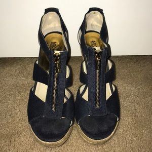 Michael Kors Navy/Denim Wedges
